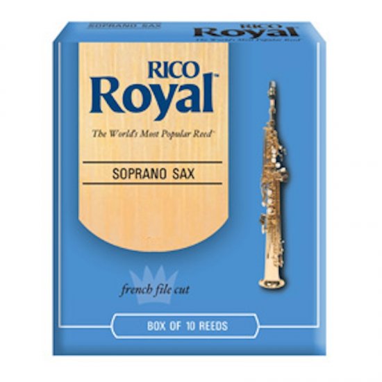 Rico Royal Soprano Sax Reeds , (Box 10) Strength 2.5